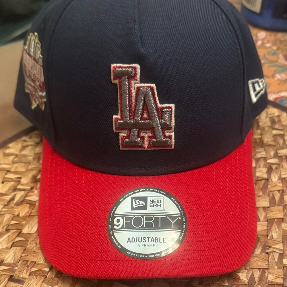 New Era Navy and Red LA Cap